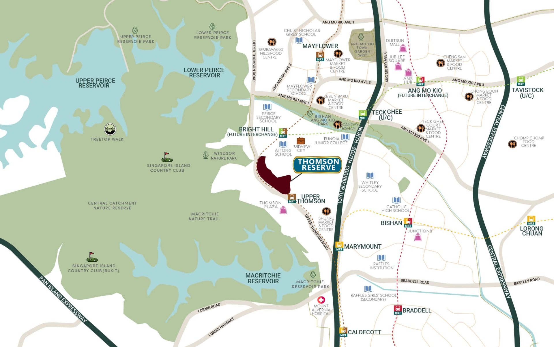 Thomson Reserve location map